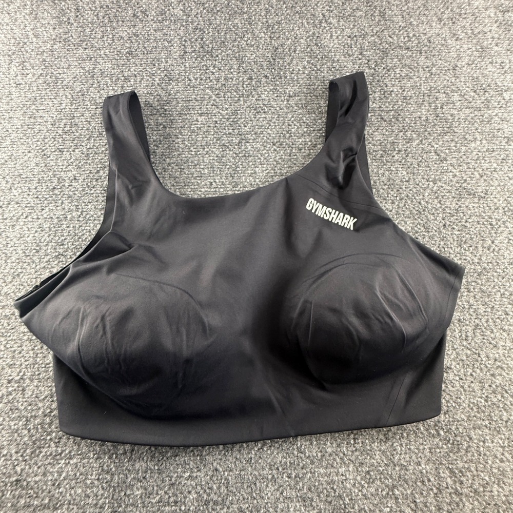 Gymshark Womens Black Molded Cup Sports Bra GLSB4479-BK XL